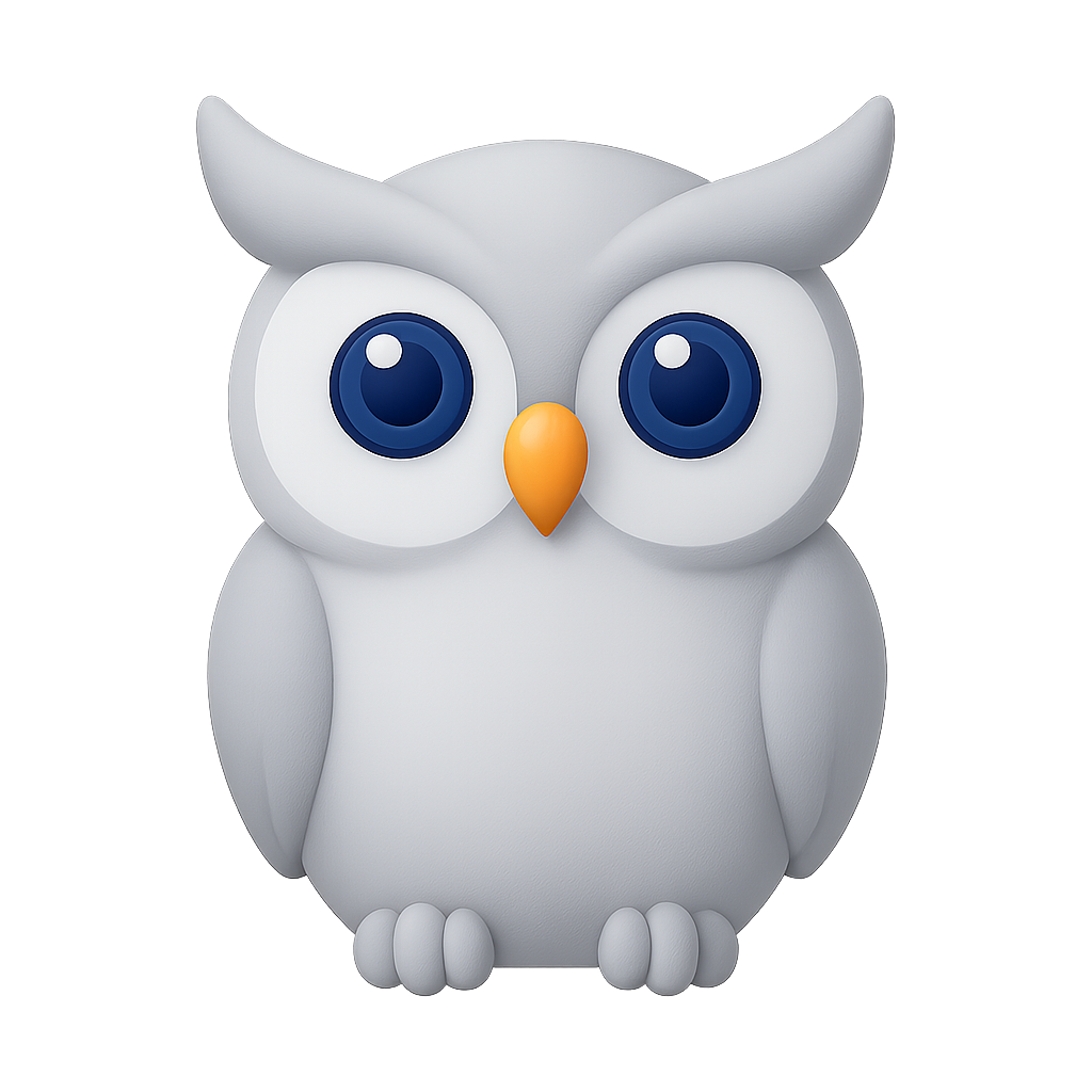 Owl logo symbolizing wisdom and knowledge for Global Pulse news website