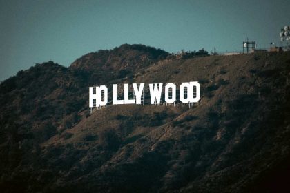 Hollywood sign on hillside in Los Angeles, California"